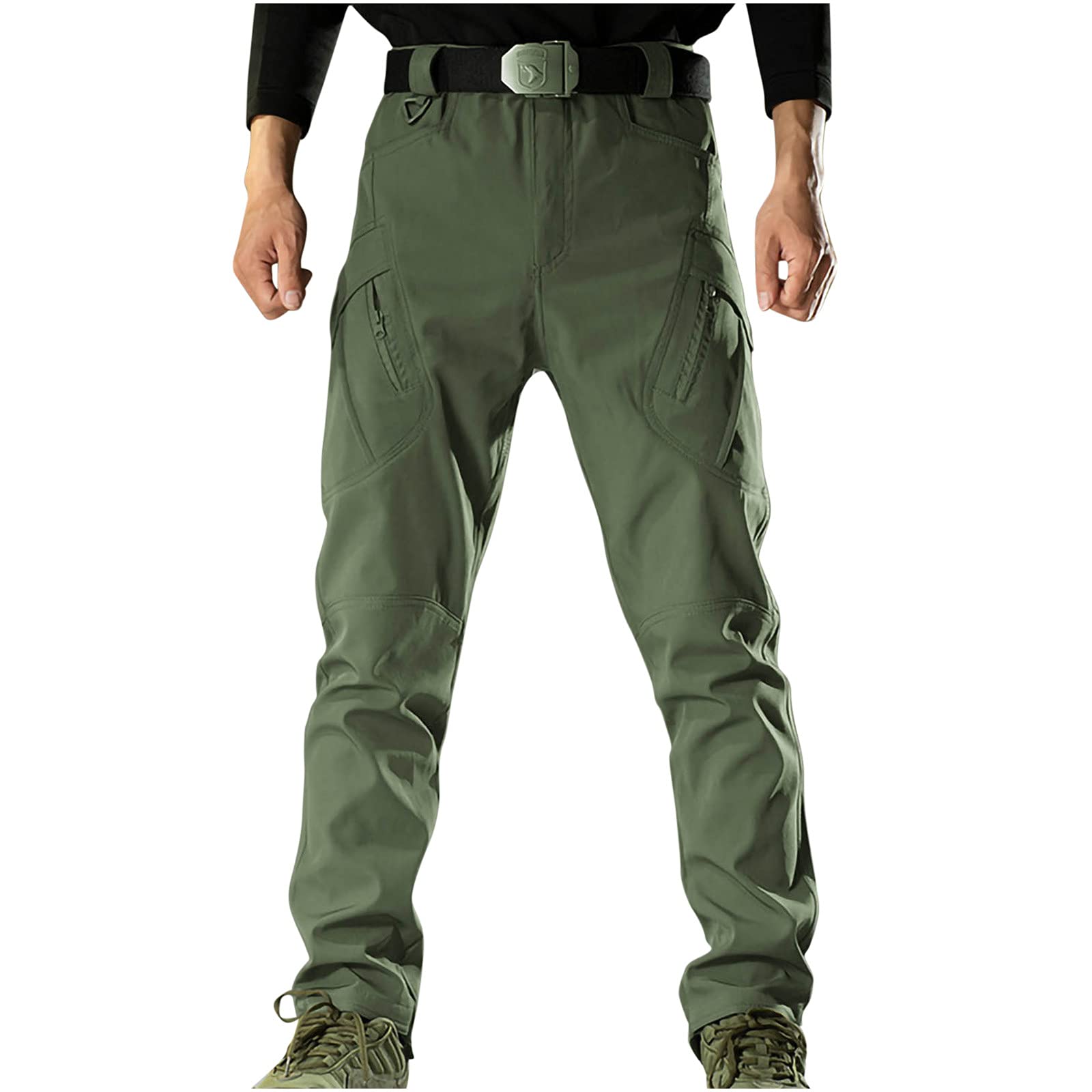 Qucocpe Men's Tactical Pants - Water Resistant Ripstop Cargo Pants for Hiking & Outdoor Work | Lightweight Durable Outdoor Apparel for Camping, Hunting & Adventure Activities