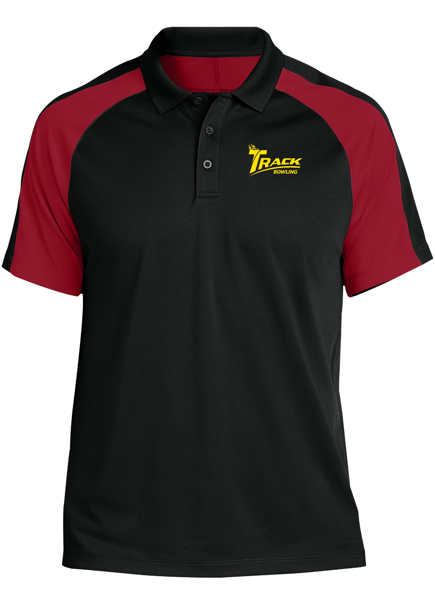 Tournament Track Polo Shirt for Men - Black & Red Performance Golf & Casual Wear - Perfect for Golf, Tennis & Outdoor Sports