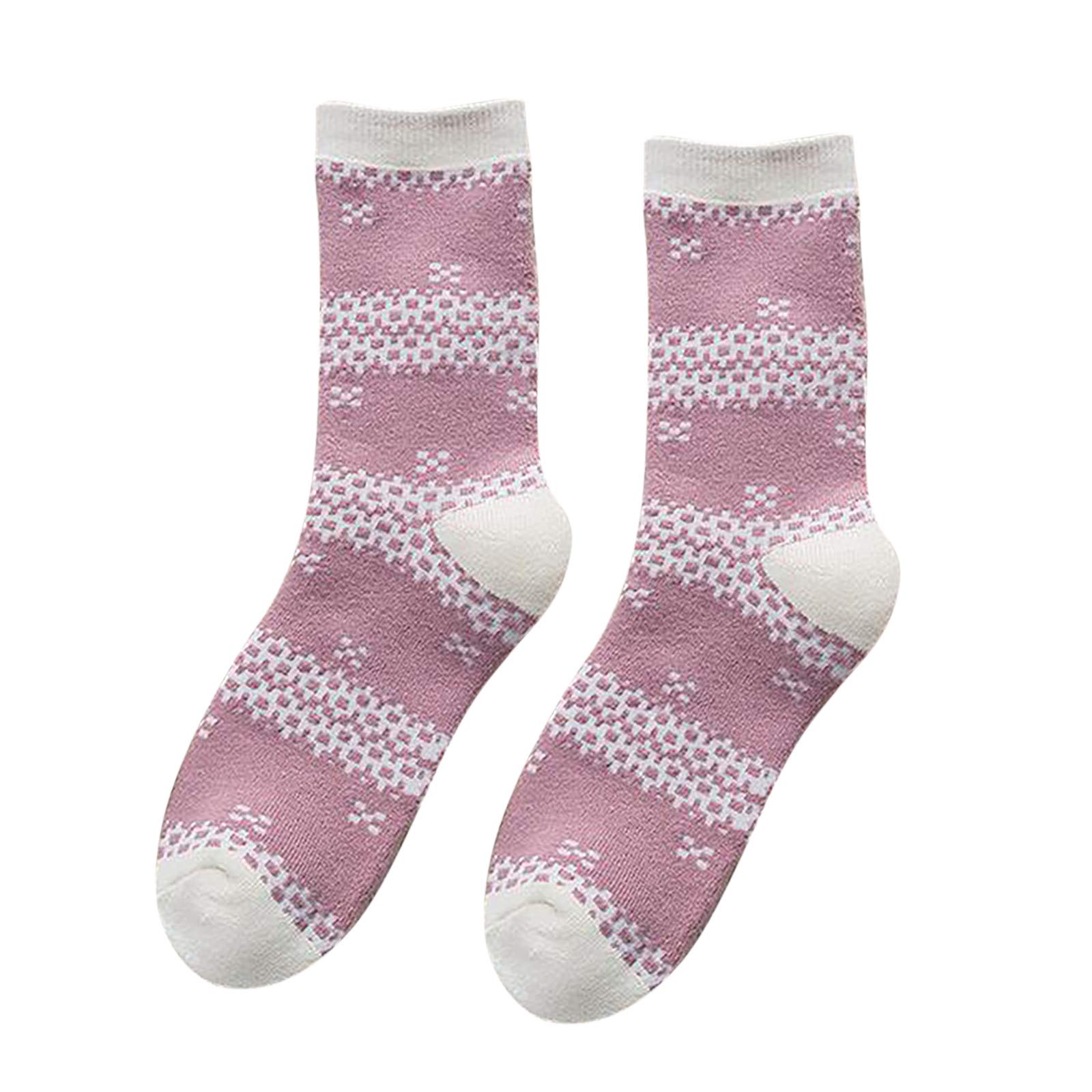 Printed Warm Winter Socks for Women - Breathable Thick Fashion Socks - Perfect for Cold Weather, Outdoor Activities & Cozy Home Wear
