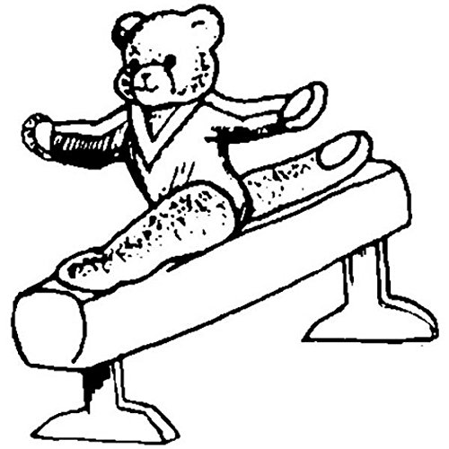 Bear Design Rubber Stamp for Exercise Equipment - Perfect for Gym Logbooks, Workout Journals & Fitness Planners