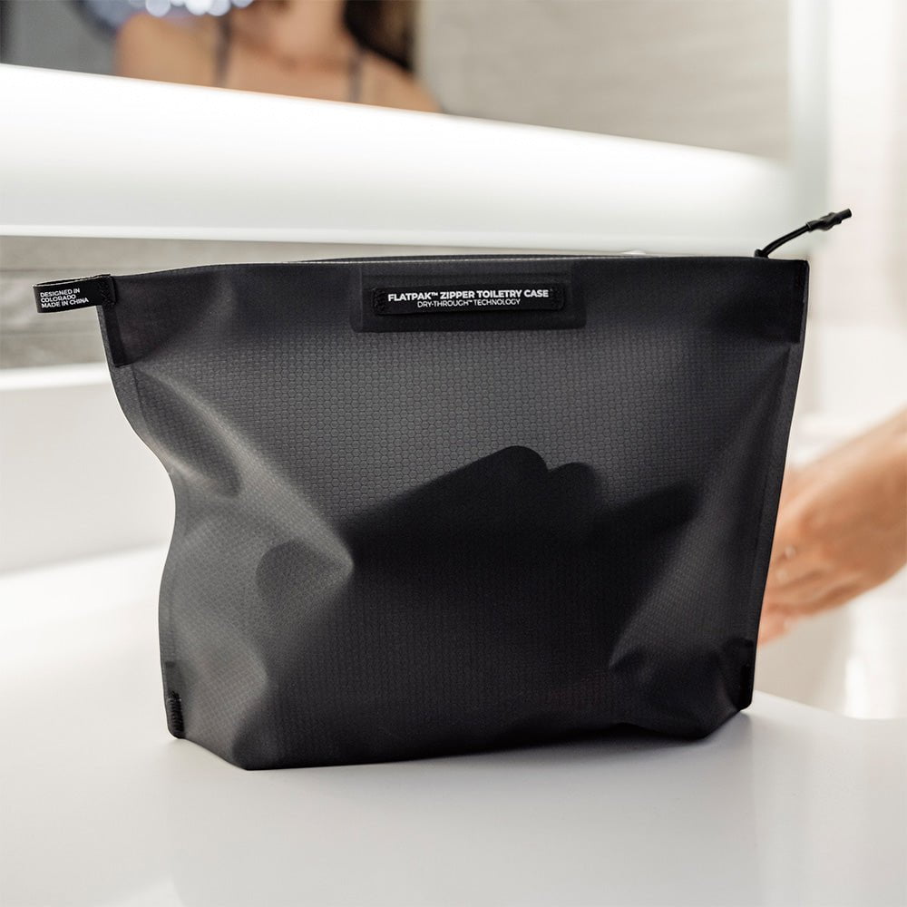 Matador FlatPak Zipper Toiletry Case - Waterproof Travel Cosmetic Bag for Toiletries & Makeup | Perfect for Camping, Gym & Air Travel