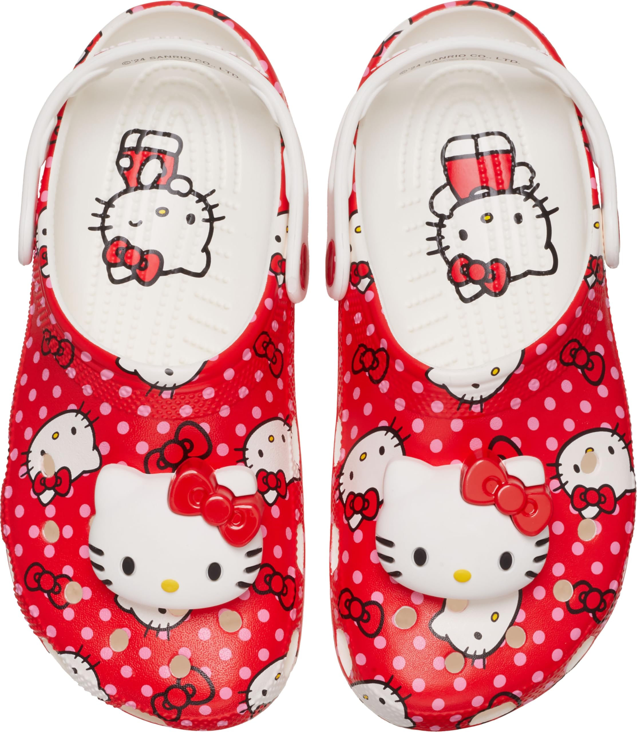 Crocs Unisex-Adult Classic Hello Kitty Clogs - Comfortable Slip-On Shoes for Women & Men - Perfect for Casual Wear, Home, Beach & Outdoor Activities