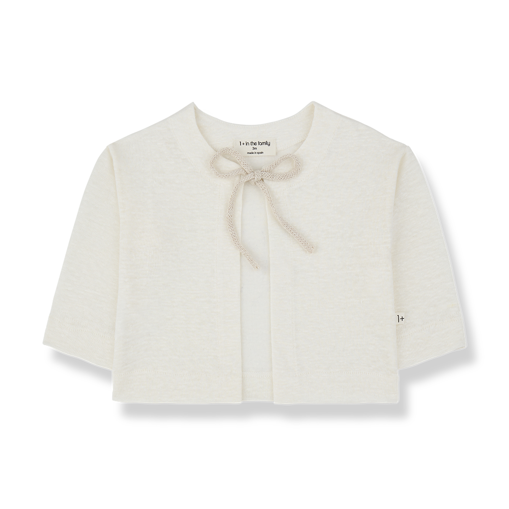 Iria Off White Cardigan by 1 + In The Family - Soft Knit Women's Sweater for Casual Wear, Office Outfits & Fall Layering