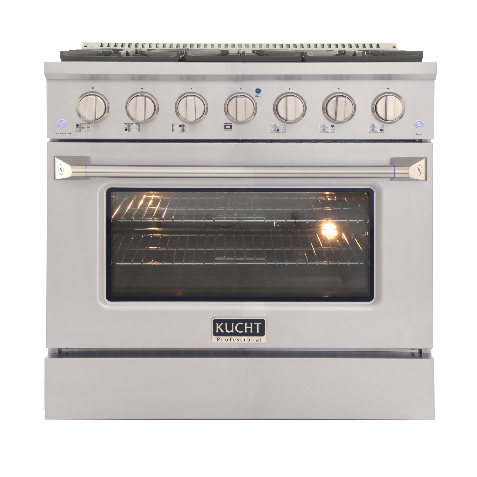 Kucht 36-Inch Pro Style Dual Fuel Range KDF362 - Professional Gas & Electric Stove for Home Chefs | Perfect for Gourmet Cooking & Large Family Meals