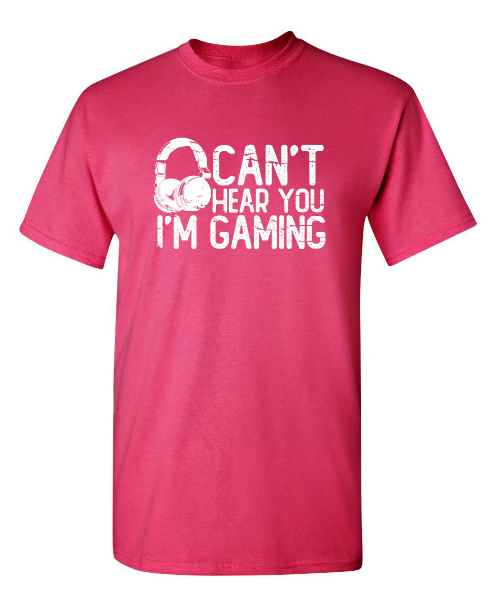 Funny Gaming Headset T-Shirt for Men - Can't Hear You I'm Gaming Graphic Tee - Perfect for Gamers, Video Game Lovers & Esports Fans