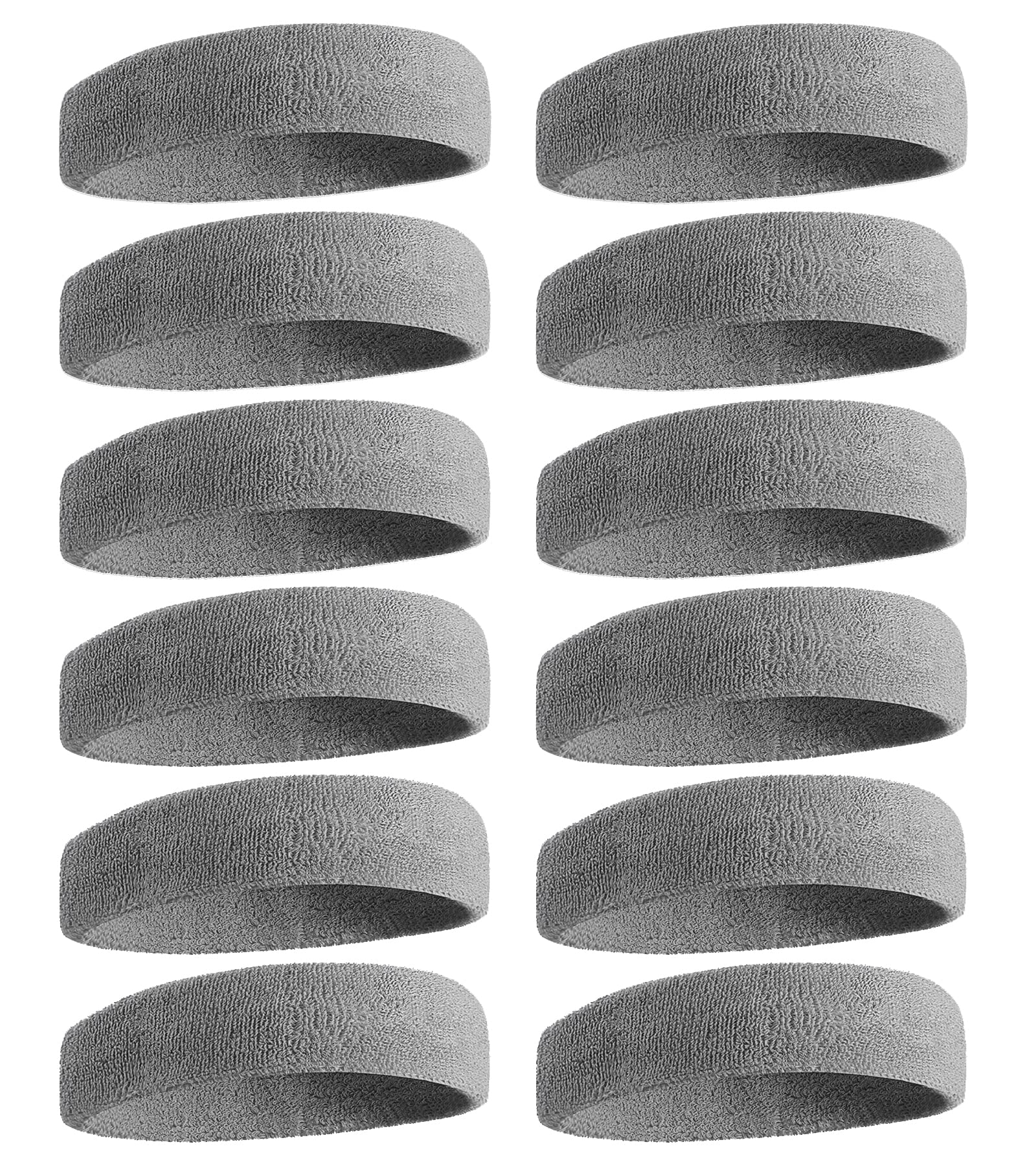 Moisture Wicking Sports Headbands for Men & Women - Breathable Cotton Sweatbands for Running, Cycling, Yoga & Gym - Non-Slip Athletic Hairbands for Workouts, Tennis & Spa Relaxation