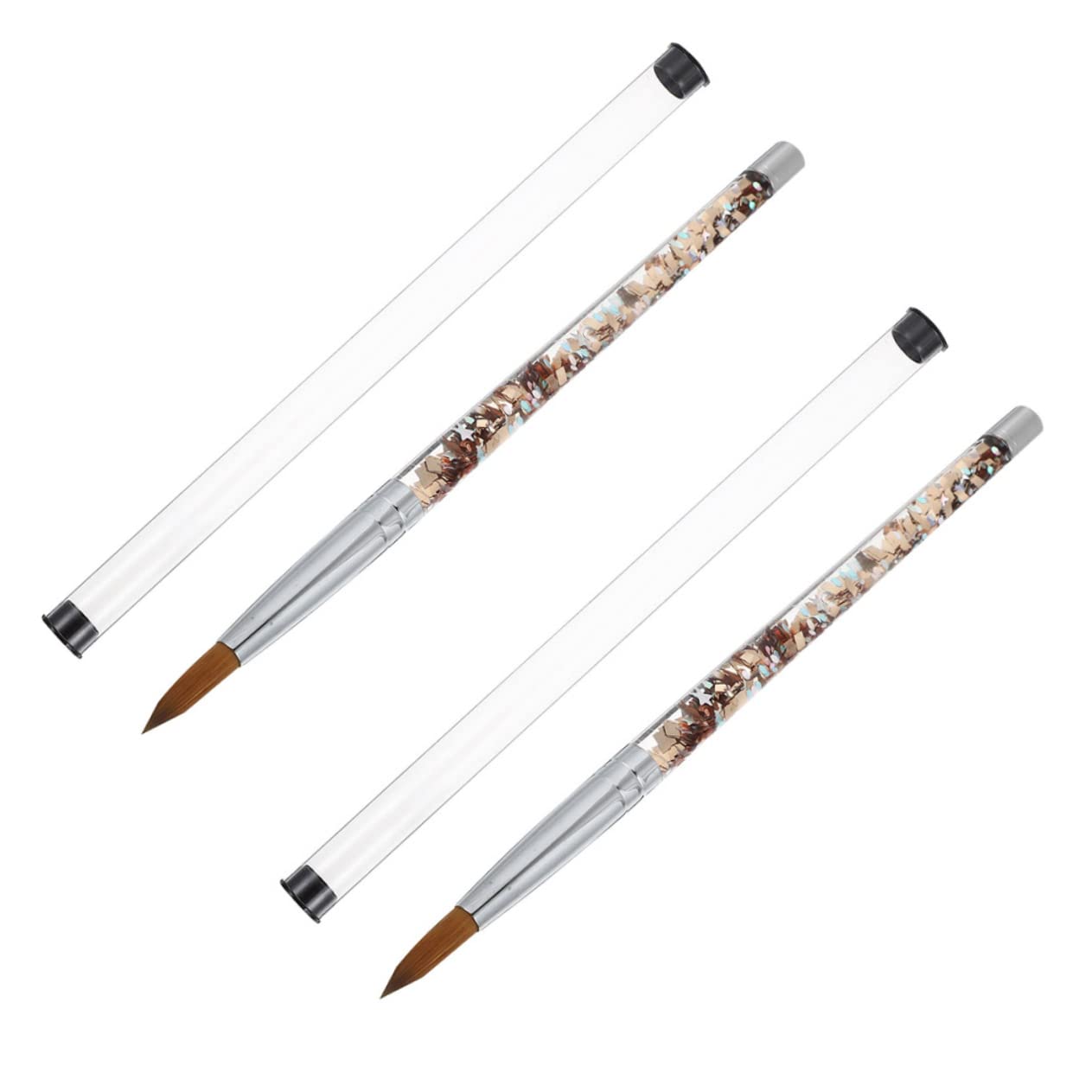 Professional Nail Art Pen Set - 2pcs Nail Dotting Tools, Nail Polish Pens & UV Gel Carving Brushes for Acrylic Nails | Perfect for Manicure, Nail Design, Salon & Home DIY Nail Art