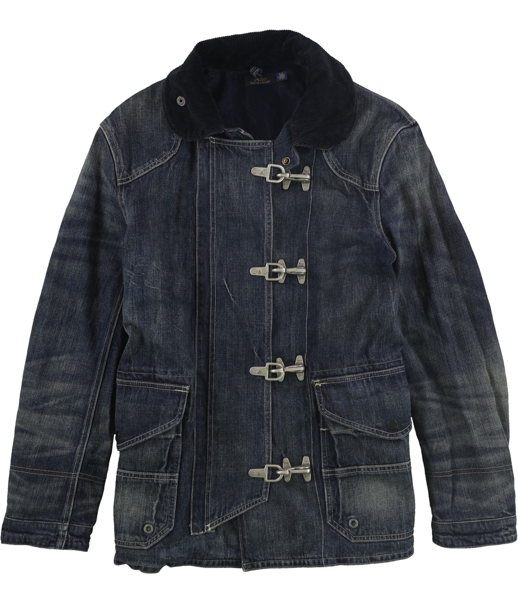 Ralph Lauren Women's Corduroy Accent Jean Jacket - Stylish Denim Jacket with Corduroy Trim for Casual Outfits & Fall Fashion