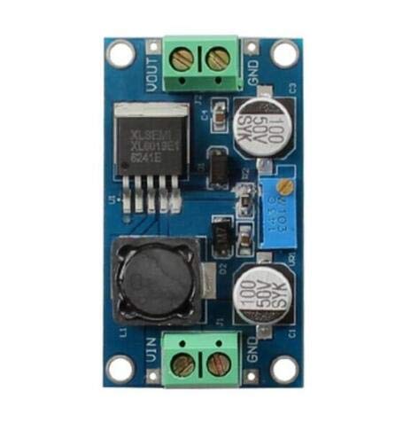 XL6019 5A Max Current DC-DC Adjustable Boost Converter Module - 3D Printer Power Supply Board for DIY Electronics, Solar Projects & LED Drivers