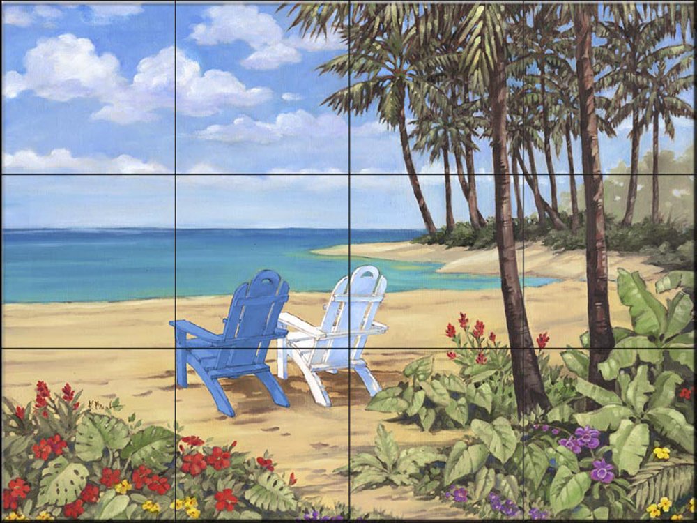 Ceramic Backsplash Tile Mural - Beach Scene Seaside Ocean Wall Art for Kitchen, Bathroom & Shower | Discovery Bay I by Paul Brent | Perfect for Coastal, Nautical & Beach House Decor