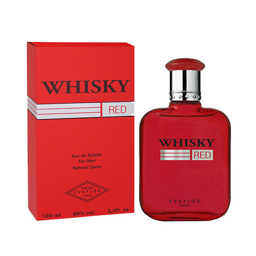 Evaflor Whisky Red 100ml Eau de Toilette for Men - Fresh Woody Fragrance, Long Lasting Cologne, Perfect for Date Night & Special Occasions