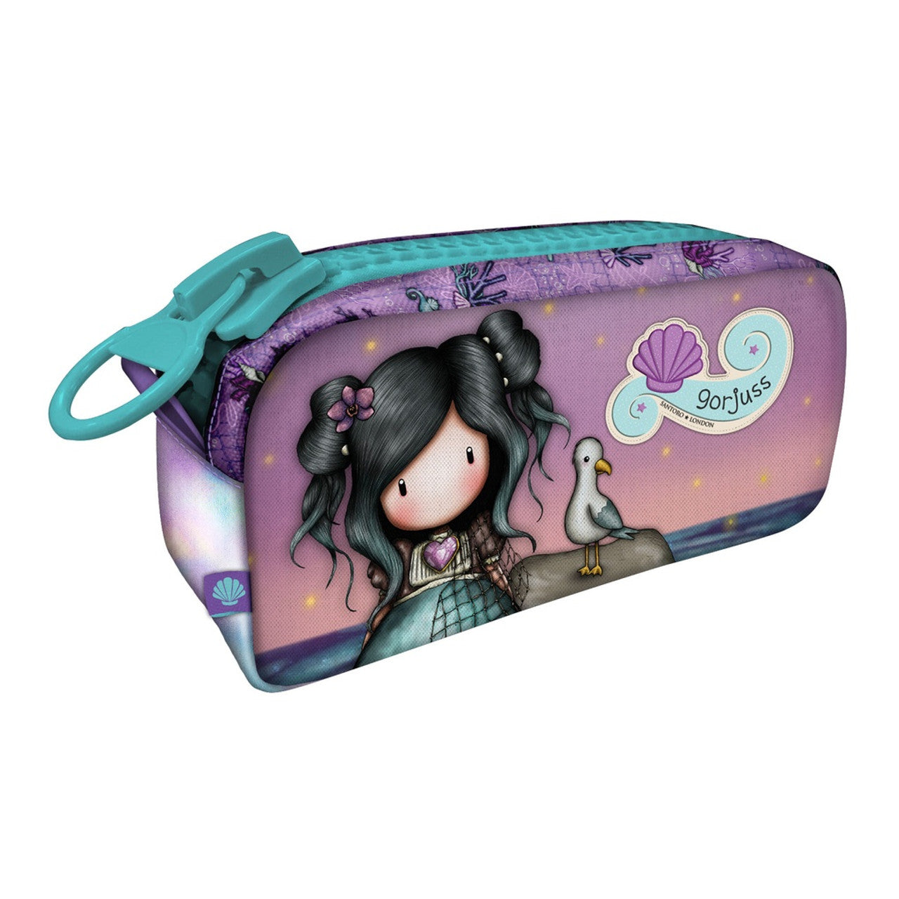 Gorjuss Giant Zip Pencil Case - Lost At Sea Design - Large Capacity School & Office Stationery Organizer - Perfect for Students, Artists & Professionals