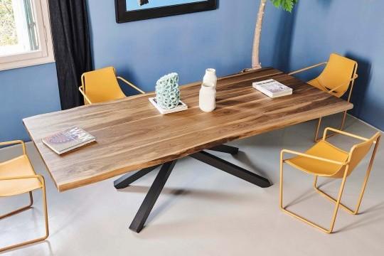Midj Pechino Modern Dining Table - Elegant Wooden Kitchen Table for 6, Perfect for Family Dinners & Entertaining Guests