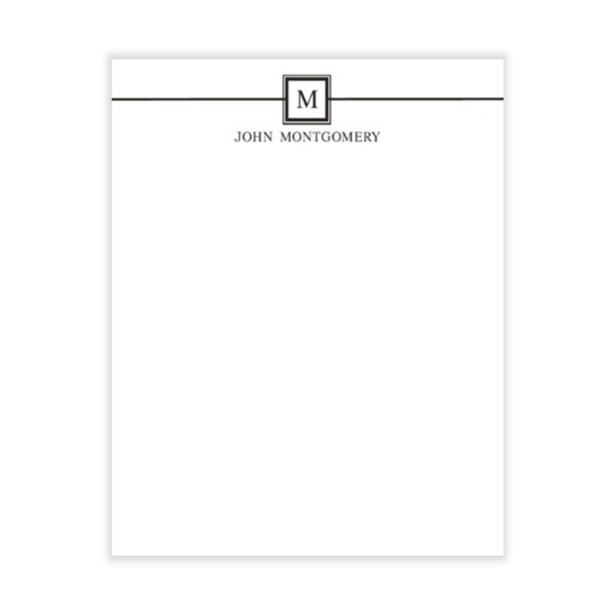 Custom Monogrammed Notepads for Business - Personalized Professional Notepads 4.25x5.5 or 5x7 - Desk Stationery & Office Supplies - Perfect for Corporate Gifts, Client Meetings & Daily Note Taking (ANO-1803)