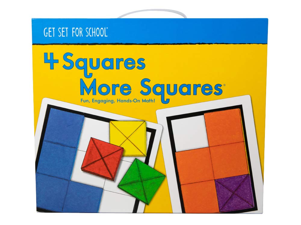Learning Without Tears 4 Squares More Squares - Pre-K Geometry & Pattern Puzzles for Sensory Learning | School & Home Educational Activities for Centers, Whole-Class & Individual Play | Get Set for School Series