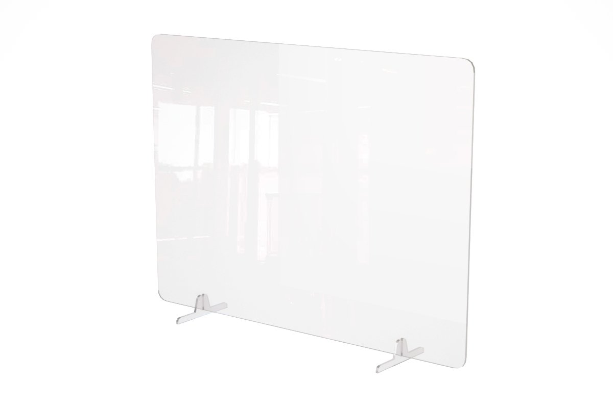 Clear Perspex Value Desk Hygiene Divider - Privacy Screen for Office, School & Home Workspace Protection