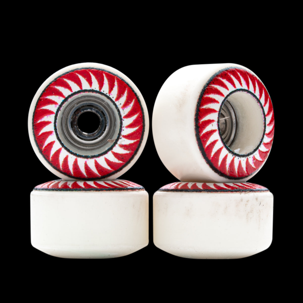 Dirty FB illPills 70D Street Shape Wheels - Red Illusion Skateboard Wheels for Street Skating and Tricks | Perfect for Urban Skaters and Skatepark Performance