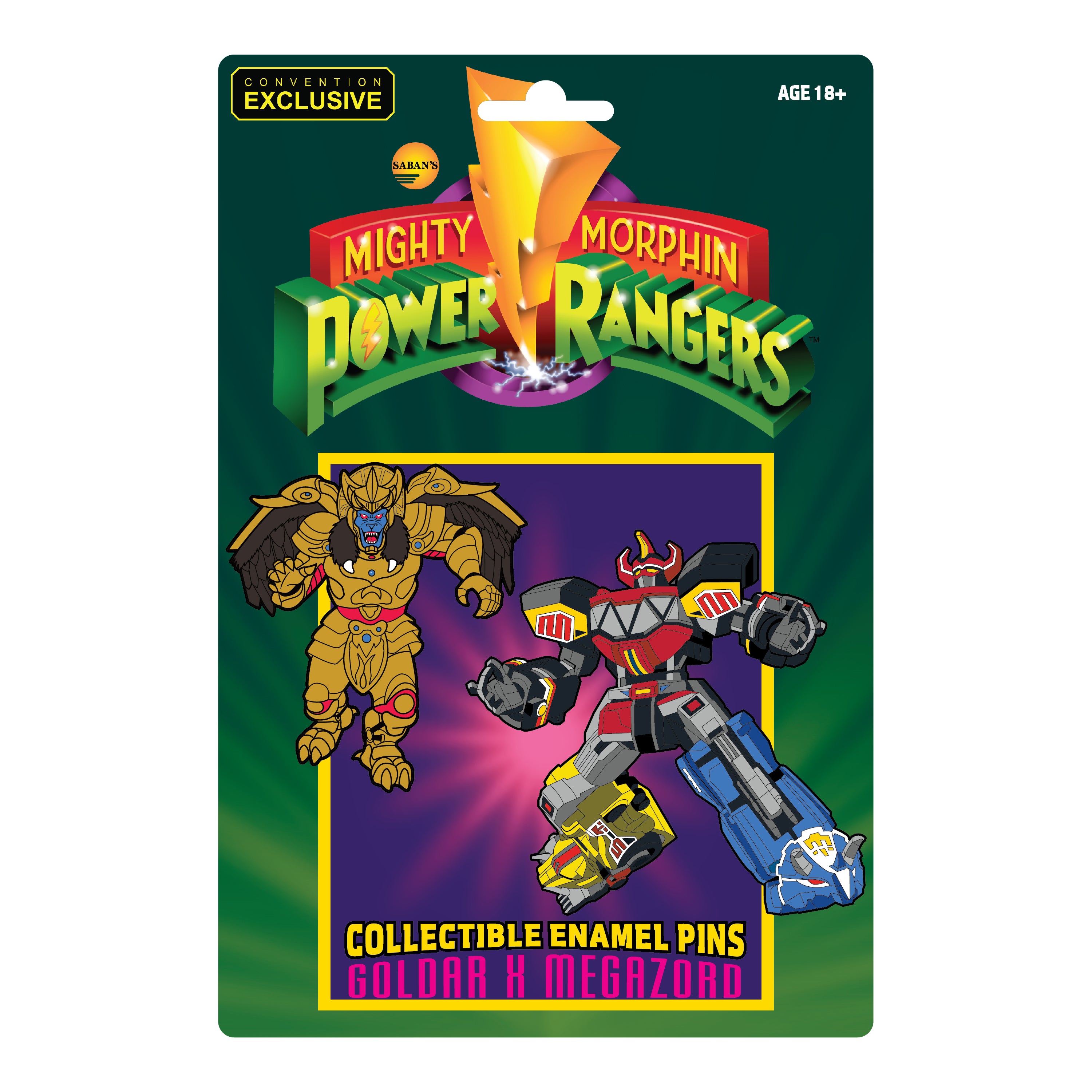 Power Rangers Megazord vs Goldar Collectible Enamel Pin Set - Exclusive Limited Edition - Perfect for Cosplay, Backpacks & Fan Collections