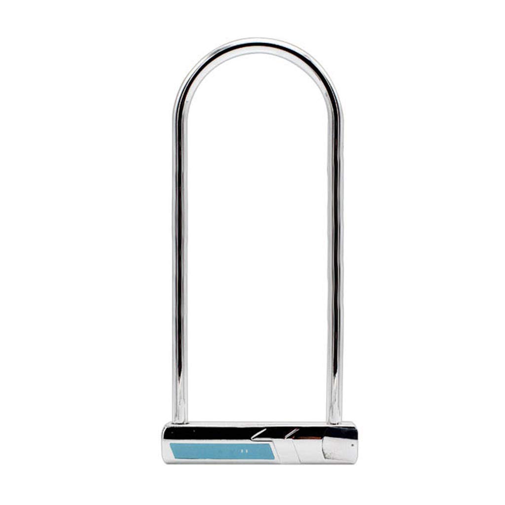 Fingerprint U-Lock - Smart Biometric Glass Door Lock & Bicycle Lock - Waterproof Dustproof Zinc Alloy Chrome Body - Secure Shop Doors, Homes & Bikes - Ideal for Retail Stores, Offices & Outdoor Use