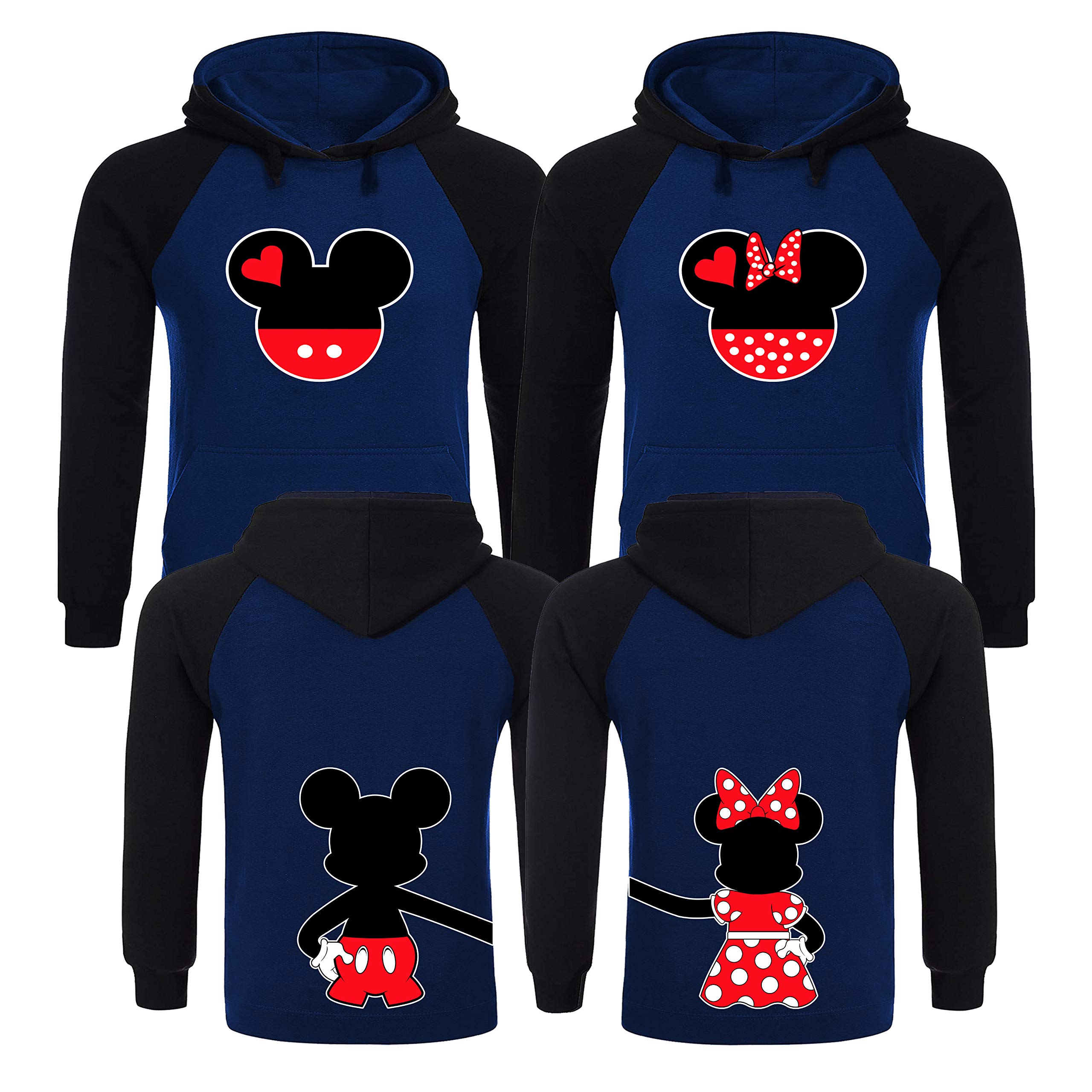 His and Hers Matching Couple Hoodies - King Queen Pullover Sweatshirts for Couples - Perfect for Anniversaries, Valentine's Day & Romantic Getaways