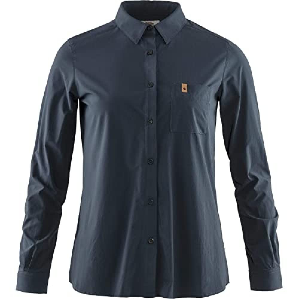 Fjallraven Ovik Lite Long Sleeve Shirt for Women - Lightweight Hiking & Outdoor Travel Top - Perfect for Camping, Backpacking and Everyday Wear