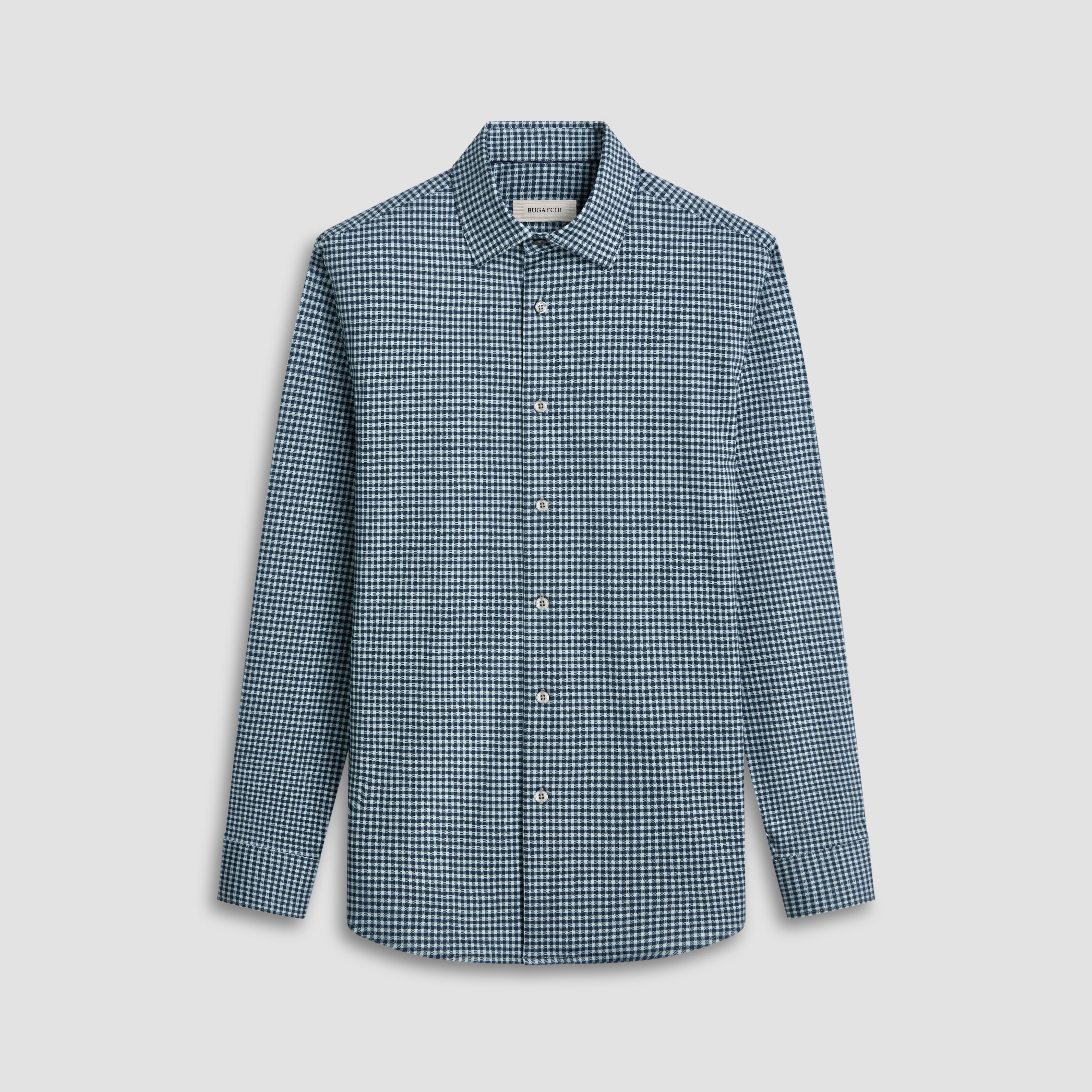 James Checkered Cotton Shirt for Men - Soft Breathable Button Down Shirt - Casual & Business Wear - Perfect for Office, Date Night and Outdoor Activities