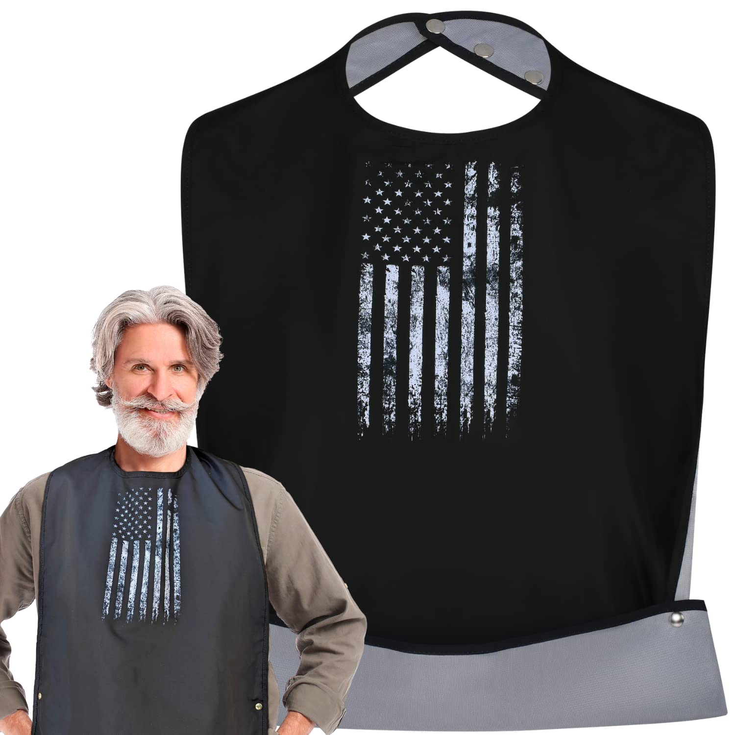 Funny Adult Bibs for Men & Women - Washable & Reusable Clothing Protectors with Magnetic Snaps | Crumb Catcher Option | Perfect for Eating, Cooking & Messy Activities