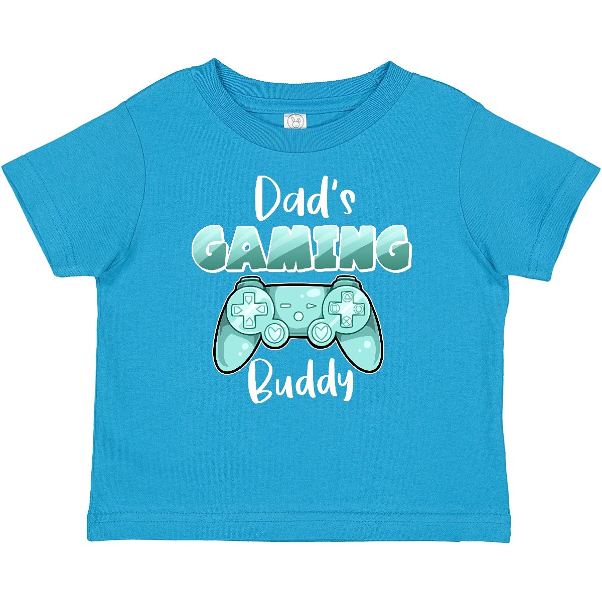 Inktastic Dad's Gaming Buddy - Aqua Controller Baby T-Shirt | Cute Gamer Dad & Baby Matching Outfit | Perfect for Father's Day, Gaming Events & Family Photos