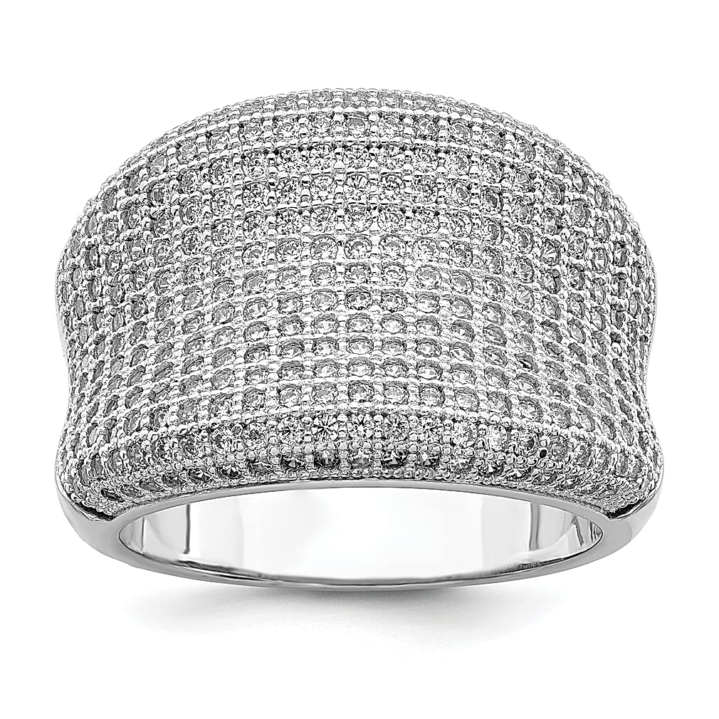 925 Sterling Silver Cubic Zirconia CZ Band Ring for Women - Elegant Fine Jewelry Gift for Her, Perfect for Anniversaries, Birthdays & Special Occasions