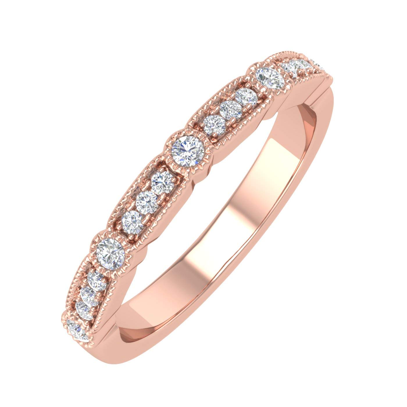 1/5 Carat Diamond Wedding Band Ring in 10K Gold - IGI Certified Engagement Ring for Women, Perfect for Anniversary, Proposal & Bridal Jewelry Gifts