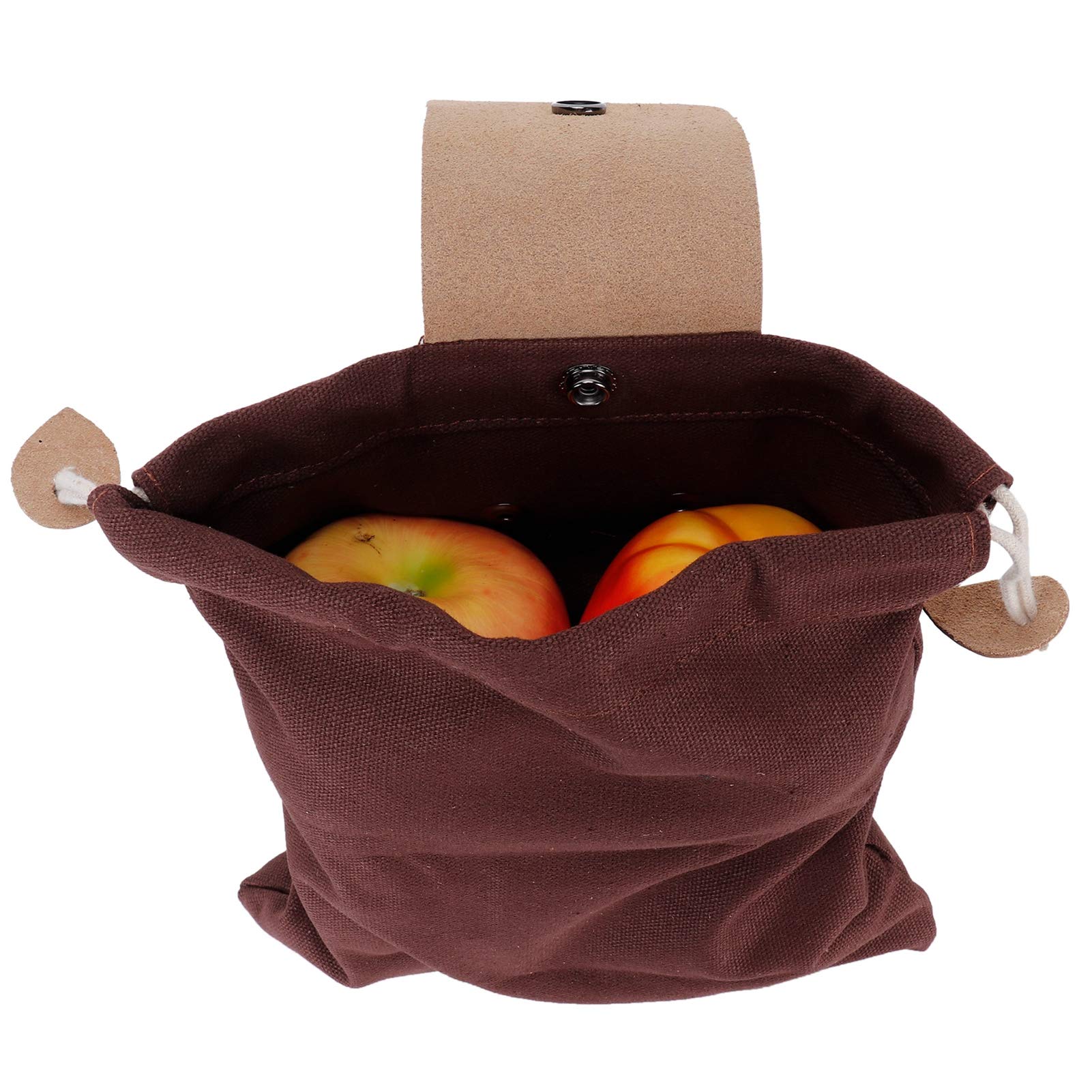 01 Fruit Picking Bag - Large Reusable Harvest Pouch for Farm, Garden & Orchard | Multi-Purpose Brown Harvesting Bag for Apples, Berries & Vegetables | Perfect for Farmers Market, U-Pick Farms & Home Gardening