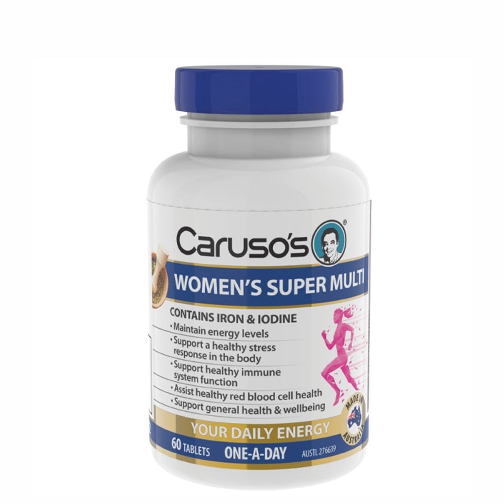 Caruso's Women's Super Multi Vitamin Supplement - Boost Energy & Immunity for Active Lifestyles | Daily Wellness Support for Women