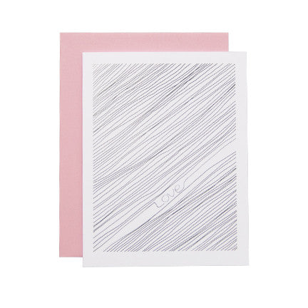 Elegant Pen Stripes Love Card - Perfect for Valentine's Day, Anniversaries & Romantic Occasions