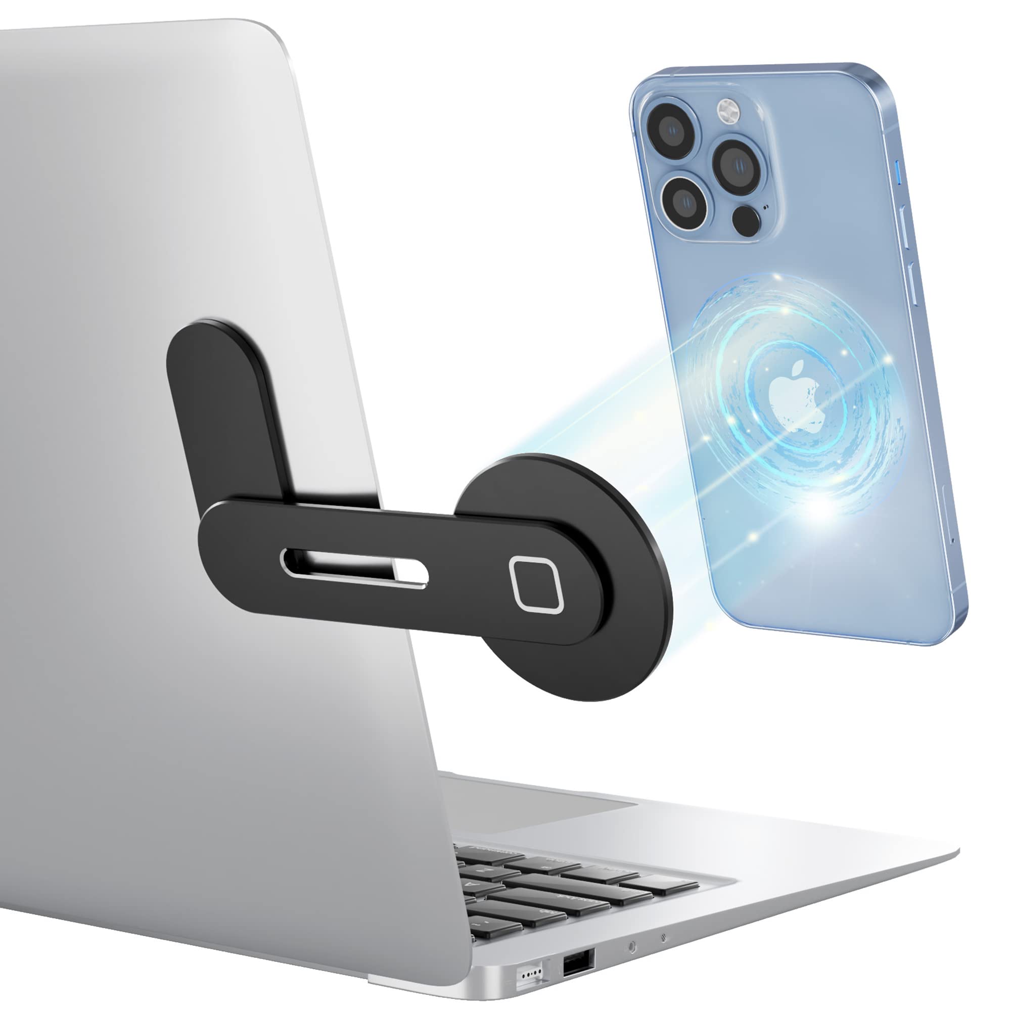 Doter MagSafe Accessories Compatible with iPhone 14/13/12 Series - Universal Laptop Mount for Dual Screen Setup - Phone Stand Holder for All Smartphones - Perfect for Home Office, Gaming & Multitasking