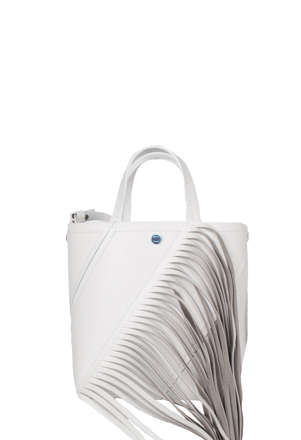 PS Small Hex Tote Fringe Handbag - Stylish Optic/Taupe Crossbody Purse for Women | Perfect for Work, Travel & Everyday Use