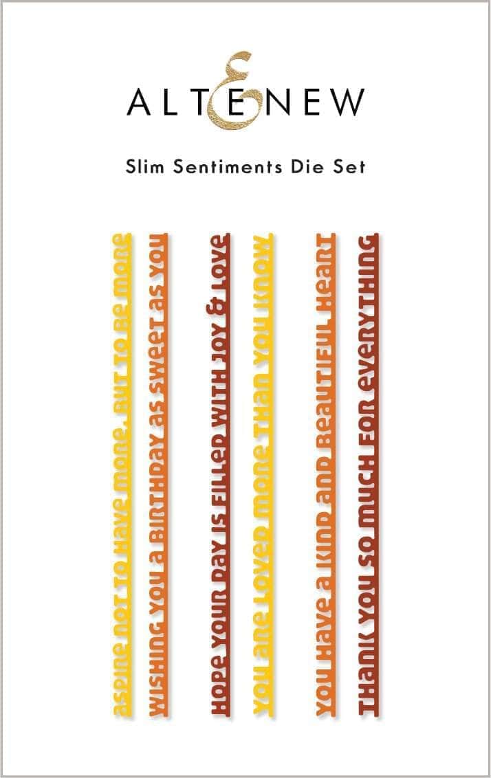 Slim Sentiments Die Set for Card Making - Perfect for DIY Greeting Cards, Scrapbooking & Paper Crafts