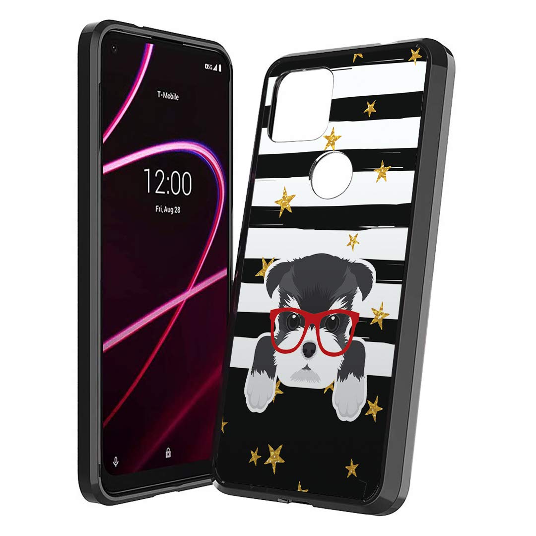 Cute Slim Shockproof Case for T-Mobile Revvl 4 Plus - Miniature Schnauzer Design - Perfect for Daily Protection & Style