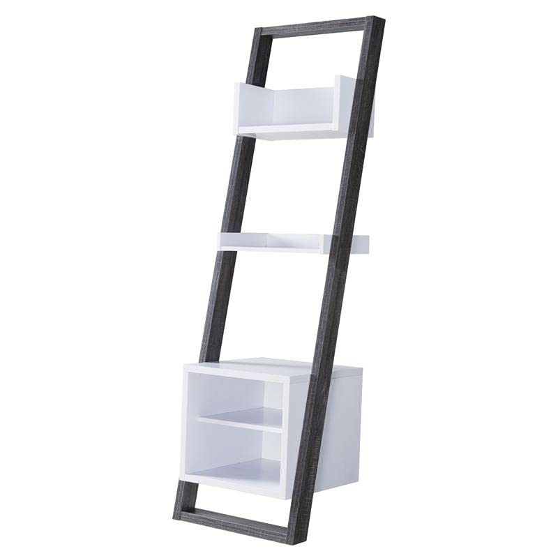 Furniture of America Kente Contemporary Gray Wood 5-Shelf Pier Cabinet - Perfect for Living Room, Bedroom, or Entryway Storage and Display