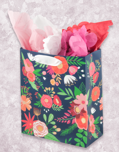 Elegant Floral Gift Bags for Women - Premium Party Favor Bags, Birthday & Wedding Gift Packaging - Perfect for Bridal Showers, Baby Showers & Special Occasions