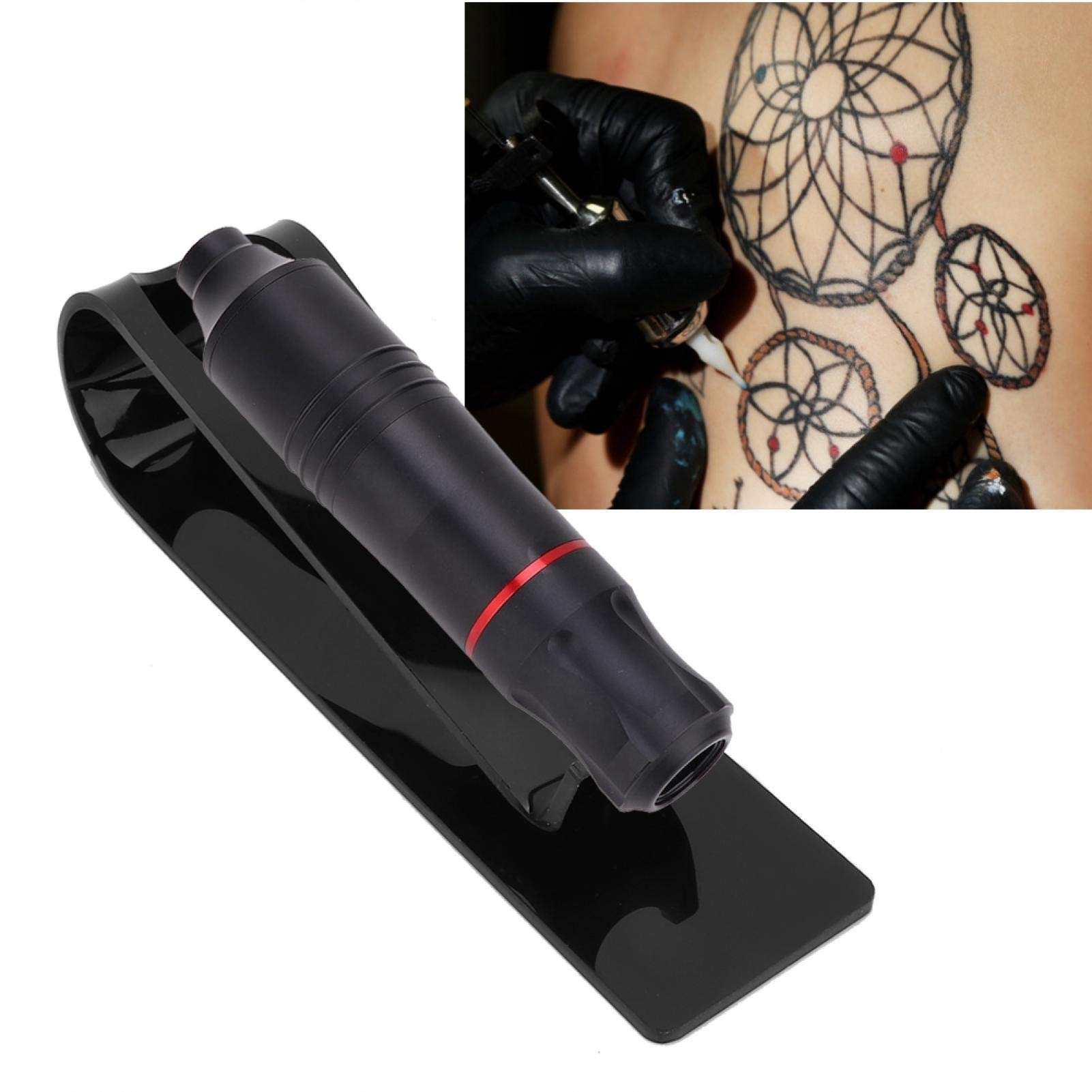 Tattoo Pigment Cup & Holder for Tattoo Machine Guns - Black | Professional Tattoo Artist Tool