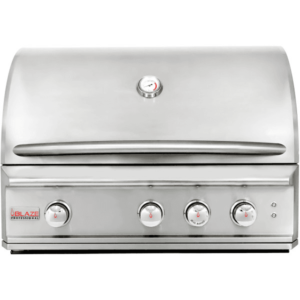 Blaze Professional 34-Inch 3-Burner Built-In Propane Gas Grill with Rear Infrared Burner - Premium Outdoor BBQ Grill for Patio, Backyard, and Tailgating Parties