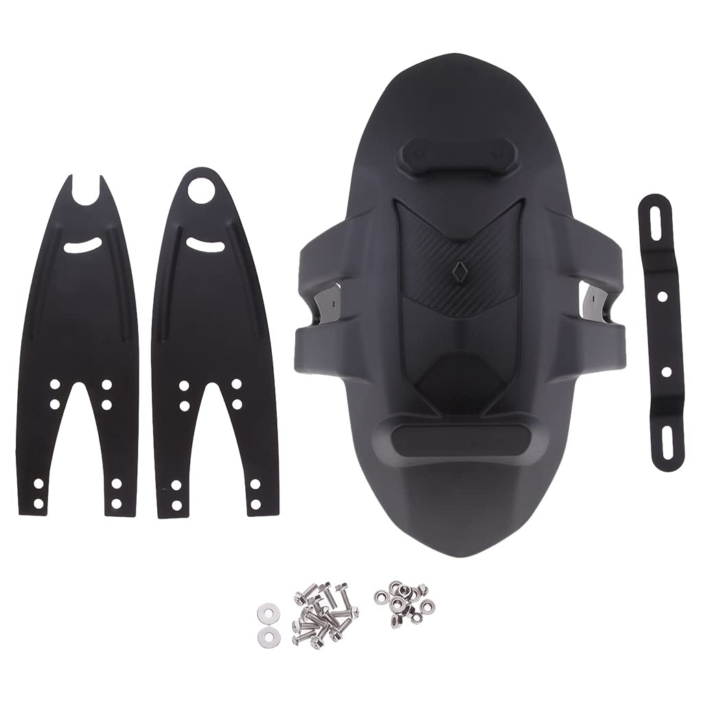 Universal Motorcycle Rear Fender Splash Guard - Black Wheel Mudguard Cover Protector for Dirt Bikes & Cruisers | Prevents Mud & Water Splashes on Roads & Trails