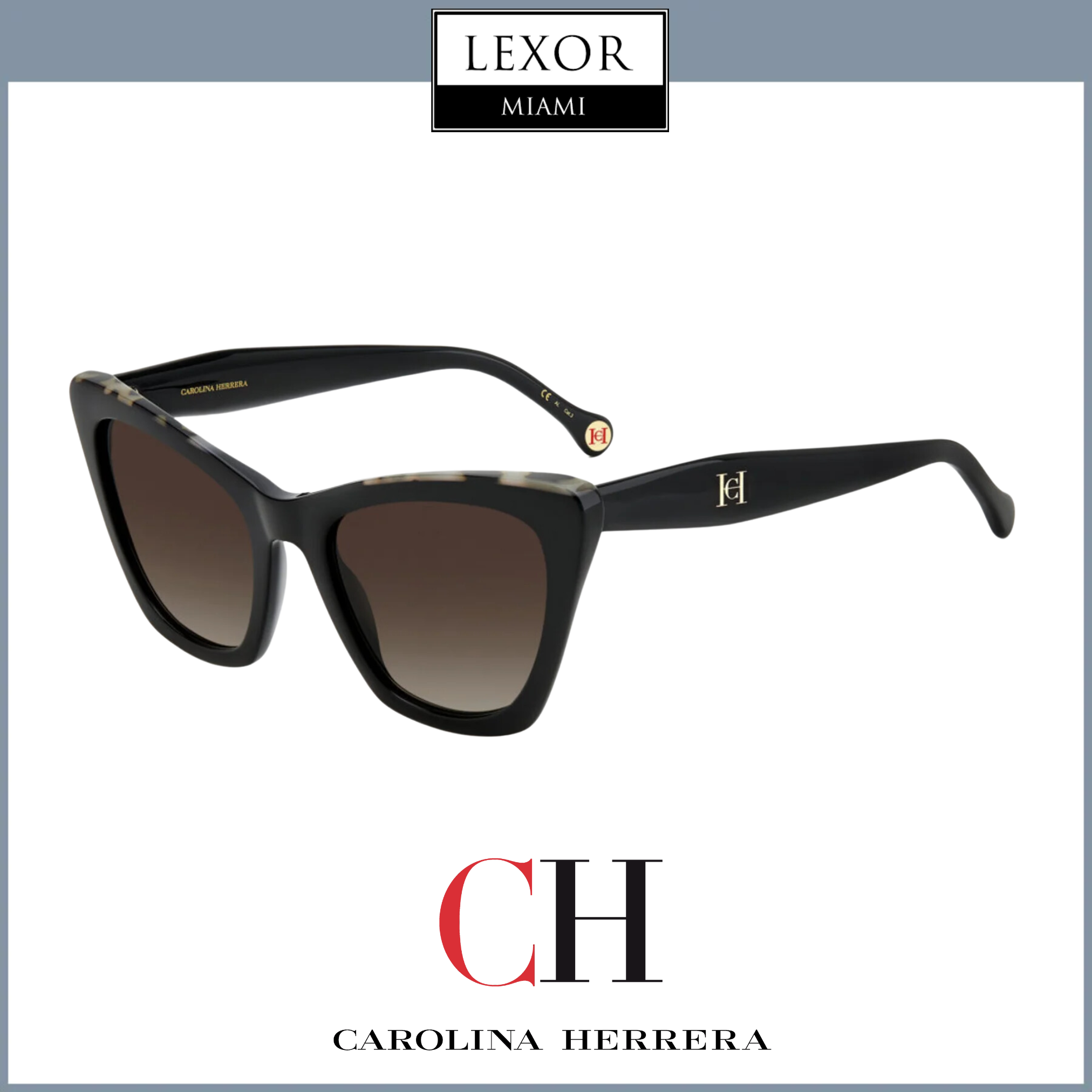 Carolina Herrera HER 0129/S 0WR7 HA 55/21 145 Women's Designer Sunglasses - UV Protection, Fashion Eyewear for Women, Perfect for Beach, Driving & Outdoor Activities