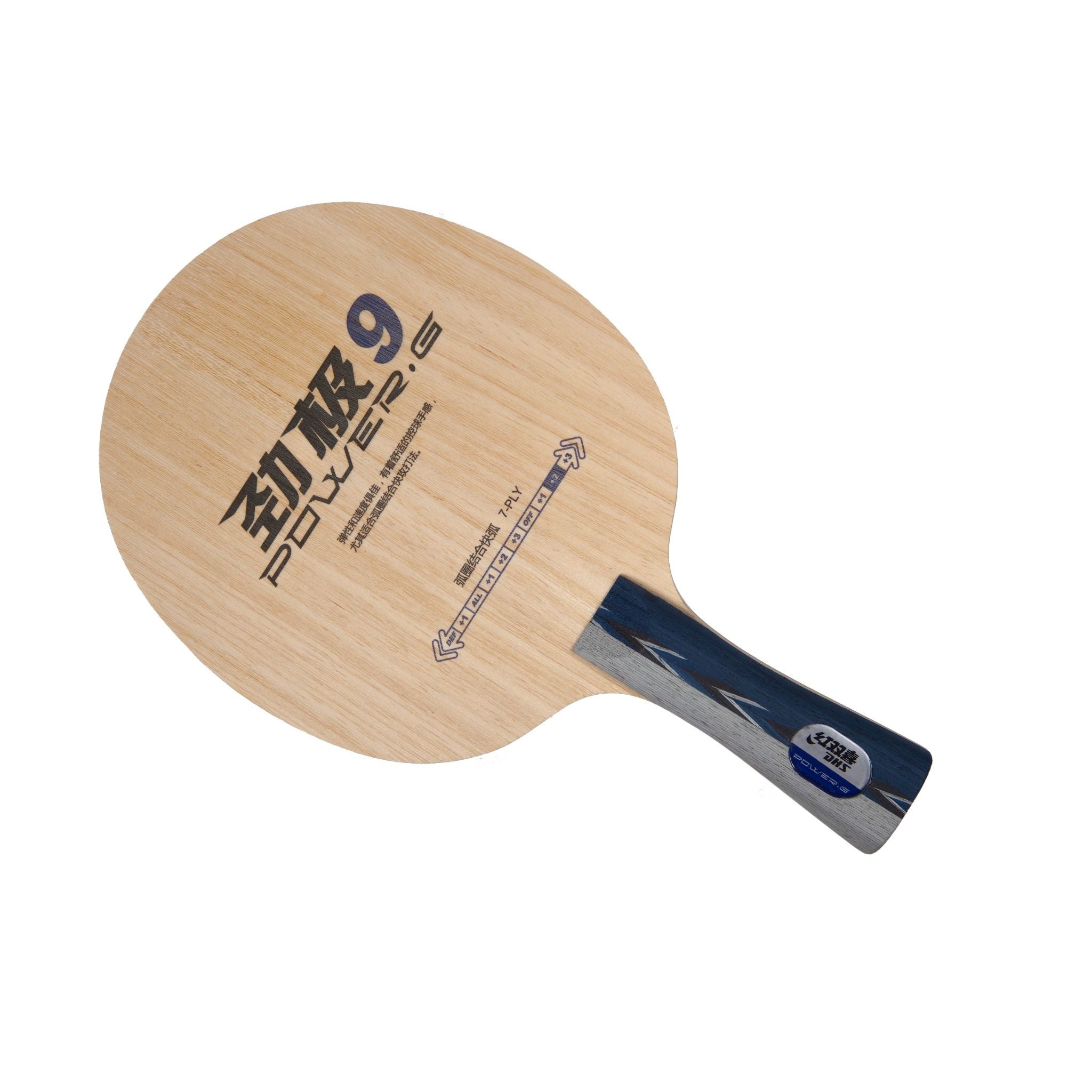 DHS Power G 9 Shakehand Table Tennis Blade (FL Handle) - Professional Ping Pong Racket for Competitive Play & Training
