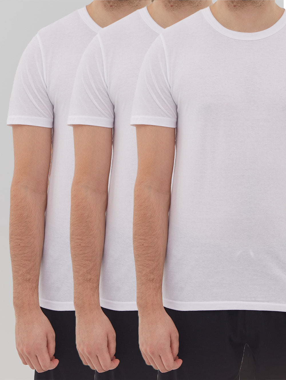 Premium 3-Pack Cotton T-Shirts for Men - Soft Comfortable Crew Neck Tees - Perfect for Casual Wear, Gym, and Everyday Outfits