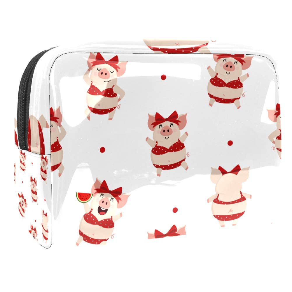 Portable Waterproof Makeup Bag with Zipper - Travel Toiletry Organizer for Women, Cosmetic Storage Pouch for Makeup Brushes, Lipstick, Skincare - Perfect for Vacation, Gym, Beach & Daily Use