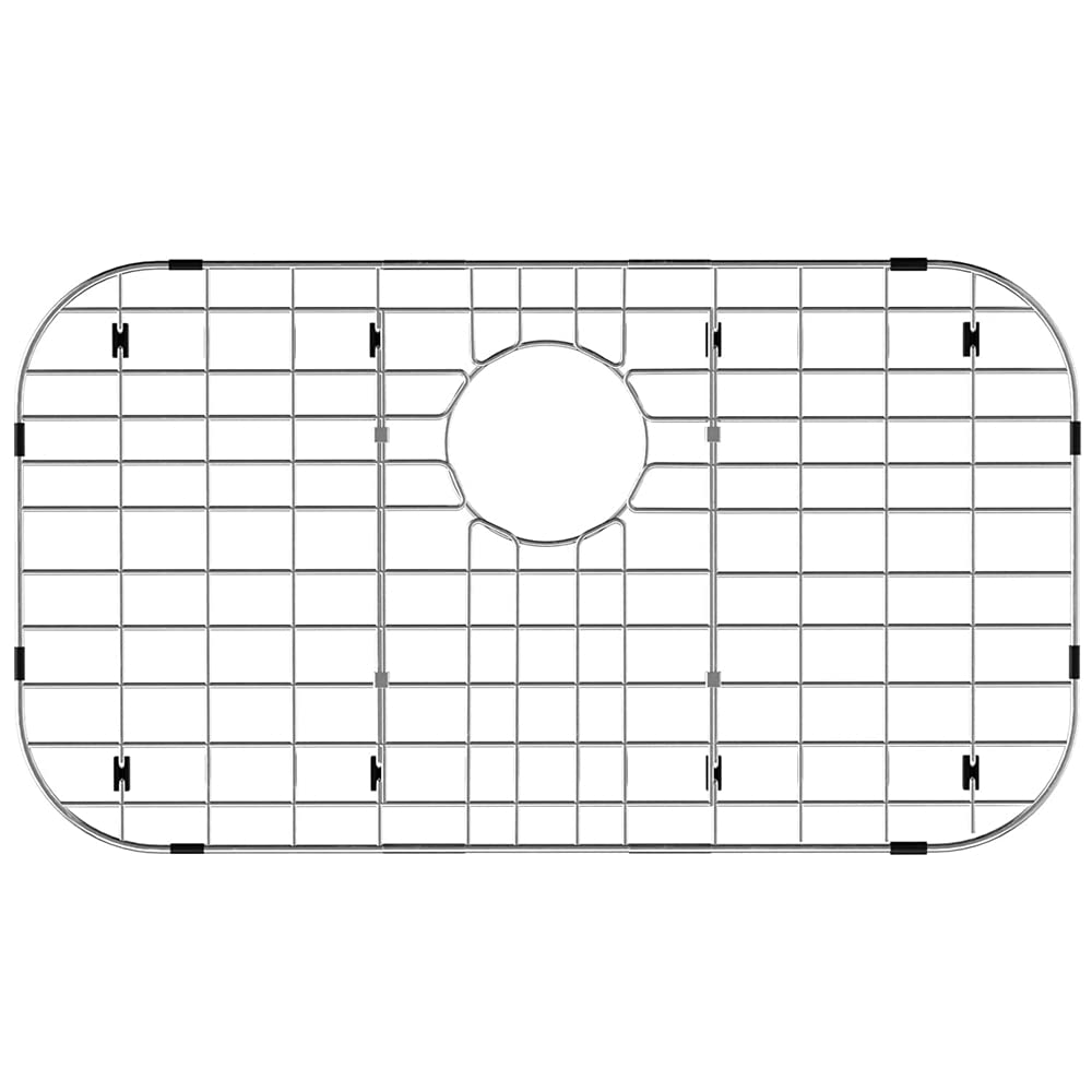 26 x 14 Inch Stainless Steel Kitchen Sink Grid Protector with Rear Drain, Durable Sink Rack for Single Bowl, Ideal for Protecting Sink Bottom and Enhancing Kitchen Workflow