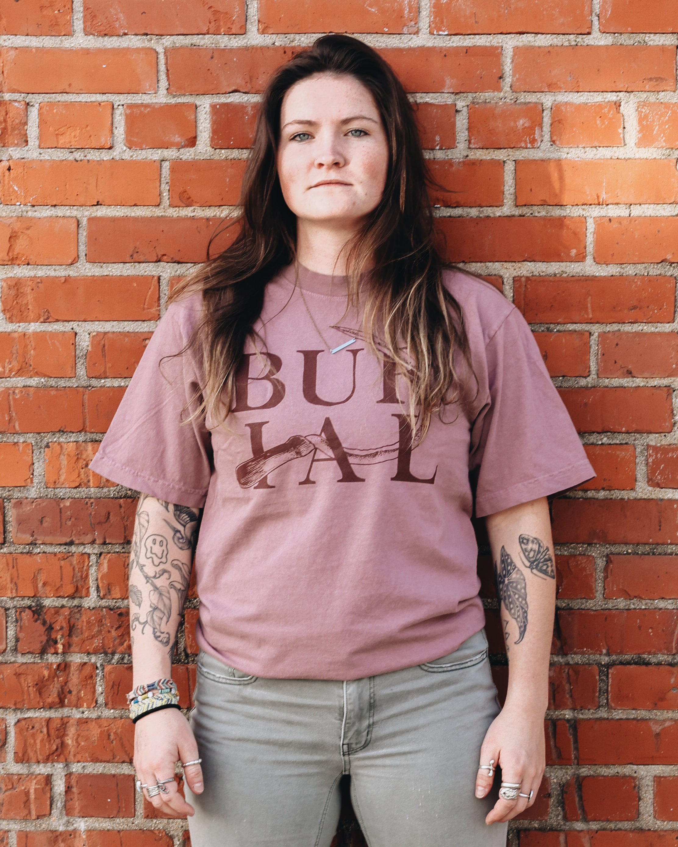 Sickle Logo Mauve T-Shirt - Vintage Style Graphic Tee for Men & Women - Perfect for Casual Wear, Street Fashion & Retro Outfits