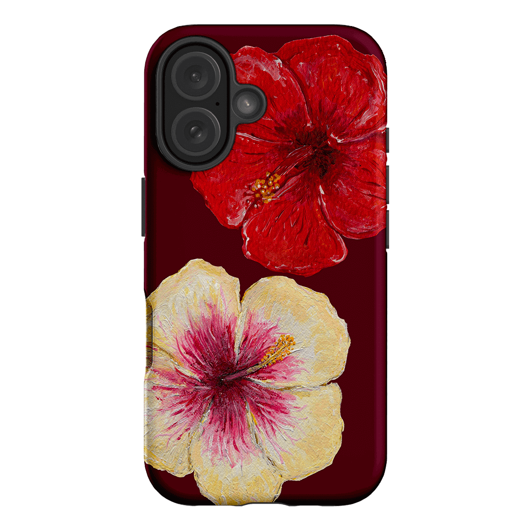 Premium Hibiscus Flower Phone Case - Durable Protective Cover for iPhone & Samsung - Tropical Floral Design for Beach, Vacation & Summer Style