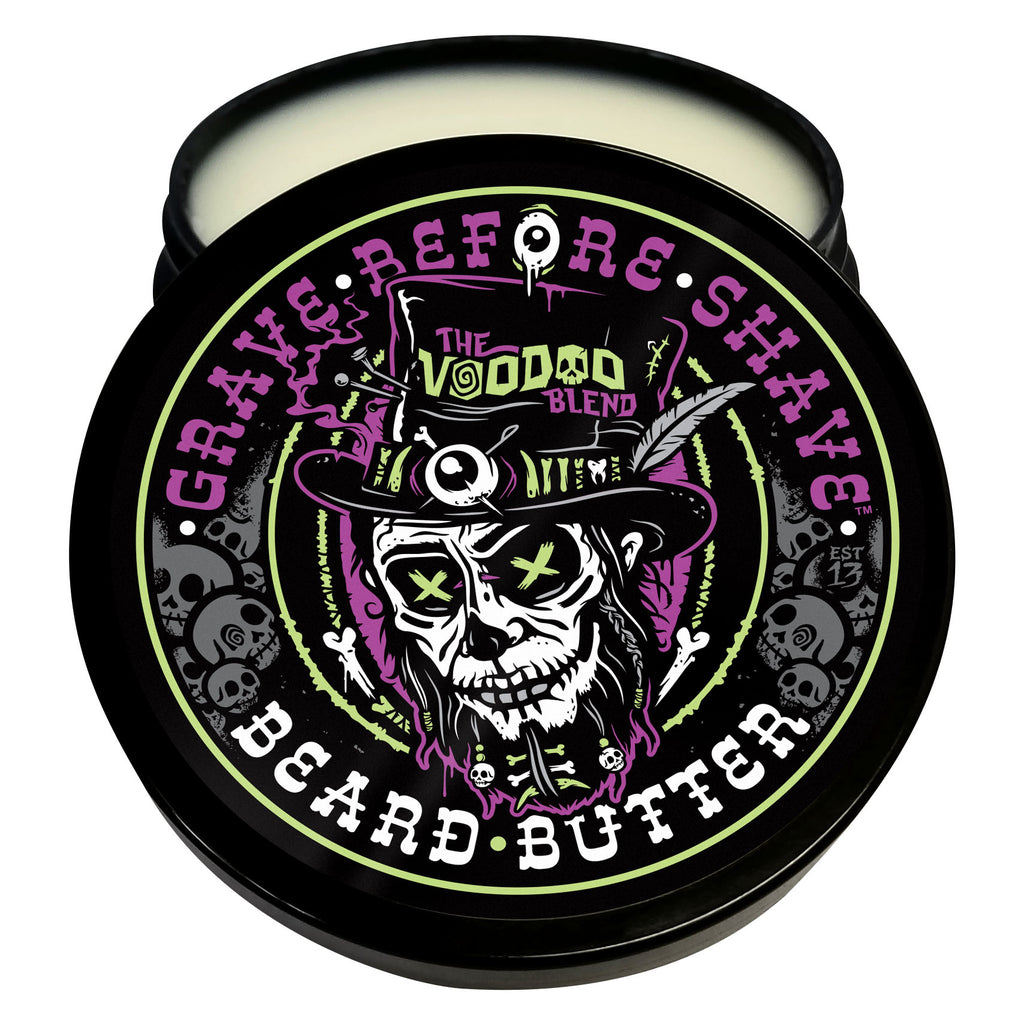 Grave Before Shave Beard Butter - Voodoo Blend Scent for Men | Natural Beard Softener & Conditioner | Perfect for Daily Grooming & Styling